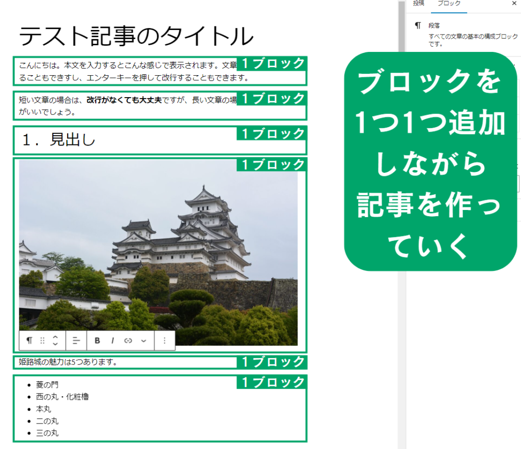 WordPressのブロックイメージ