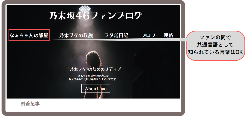 乃木坂46ファンブログのサンプル