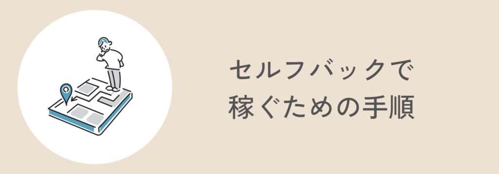 セルフバックで稼ぐための手順